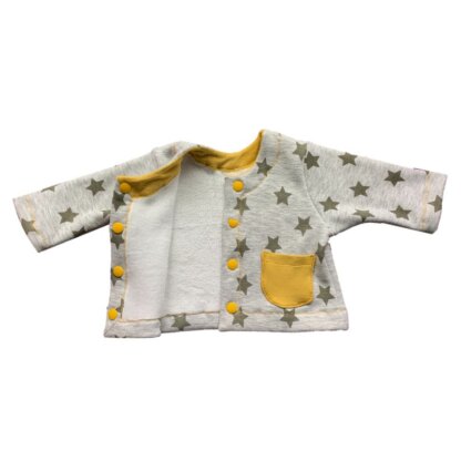 Allround Cardigan Schnittmuster und Nähanleitung für eine Strickjacke für Babys und Kinder