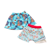 Nässeschutzrock aus PUL in Rock- und Hosenform