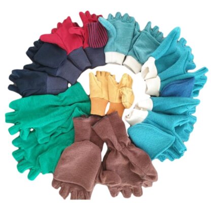 Fingerfluffs Schnittmuster und Nähanleitung für Handschuhe mit Klappe