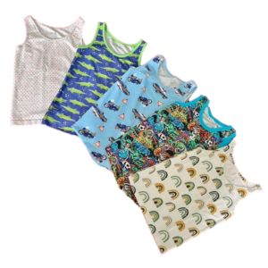 Schnittmuster und Nähanleitung für ein Kinderunterhemd Gr. 56/62 - 164/170.