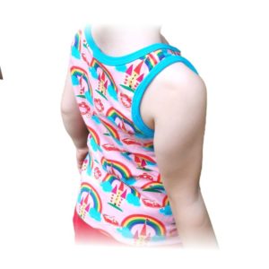 Schnittmuster und Nähanleitung für ein Kinderunterhemd Gr. 56/62 - 164/170.